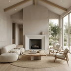 Angled Slope Fireplace