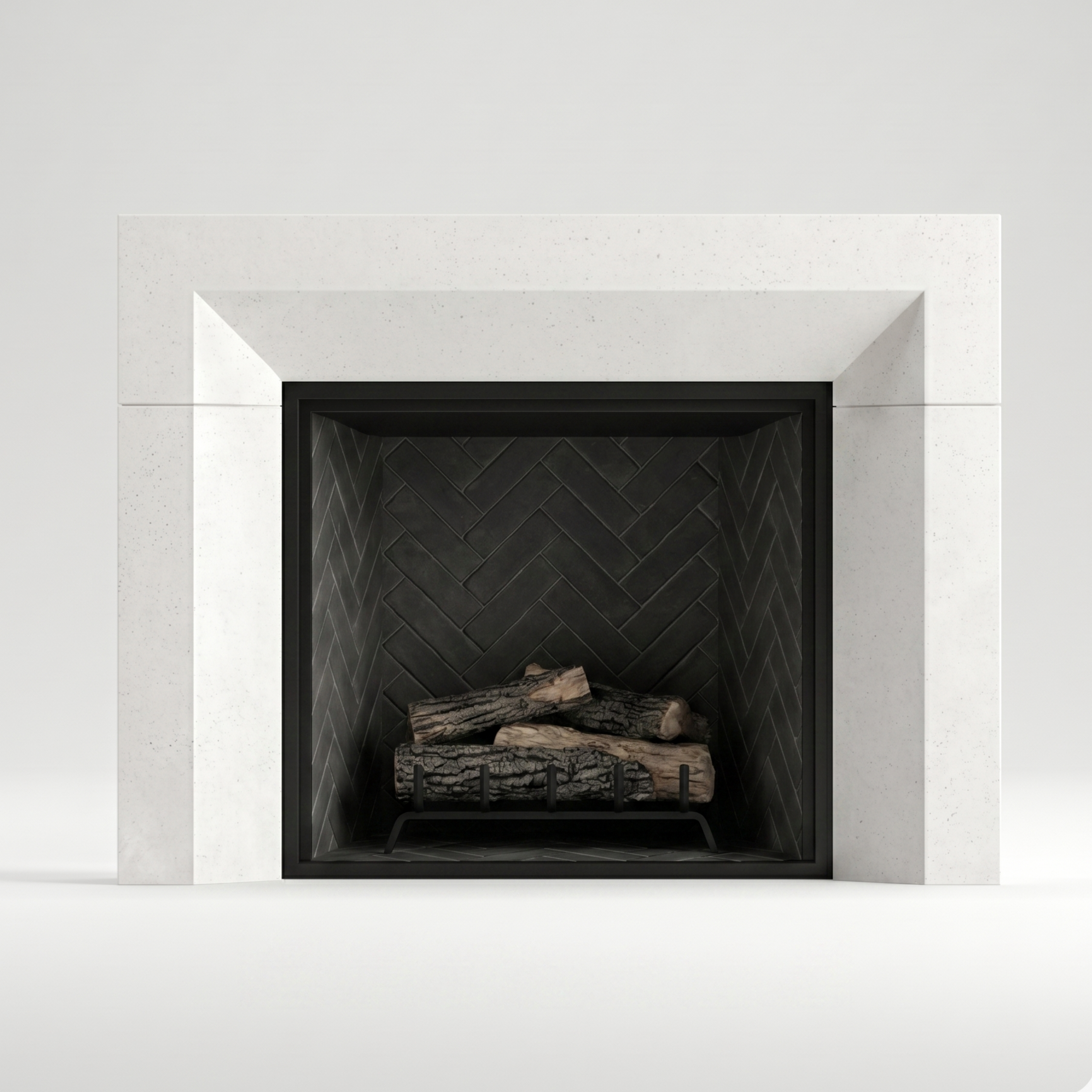 Belvedere Cast Stone Mantel Surround