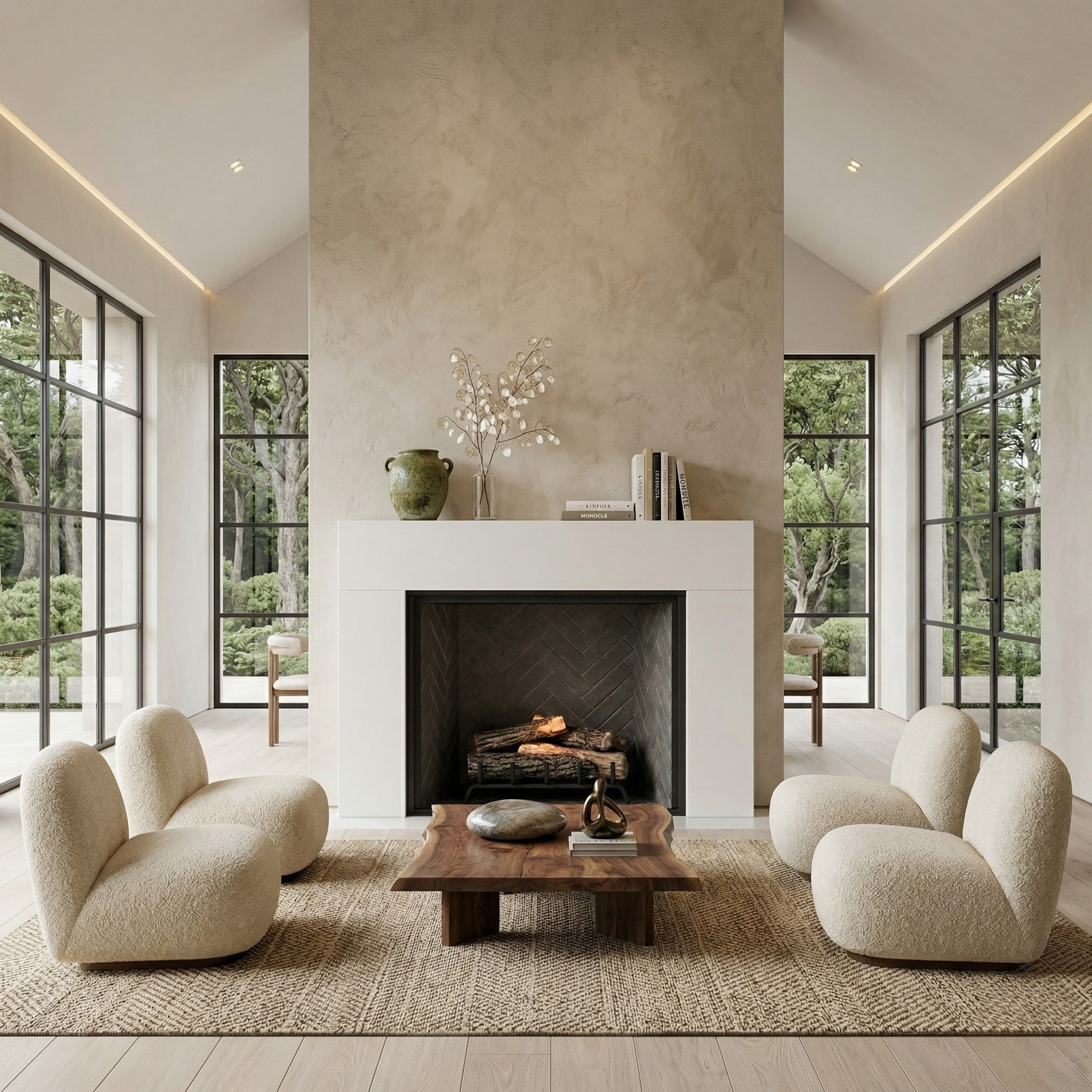 Modern Block Fireplace