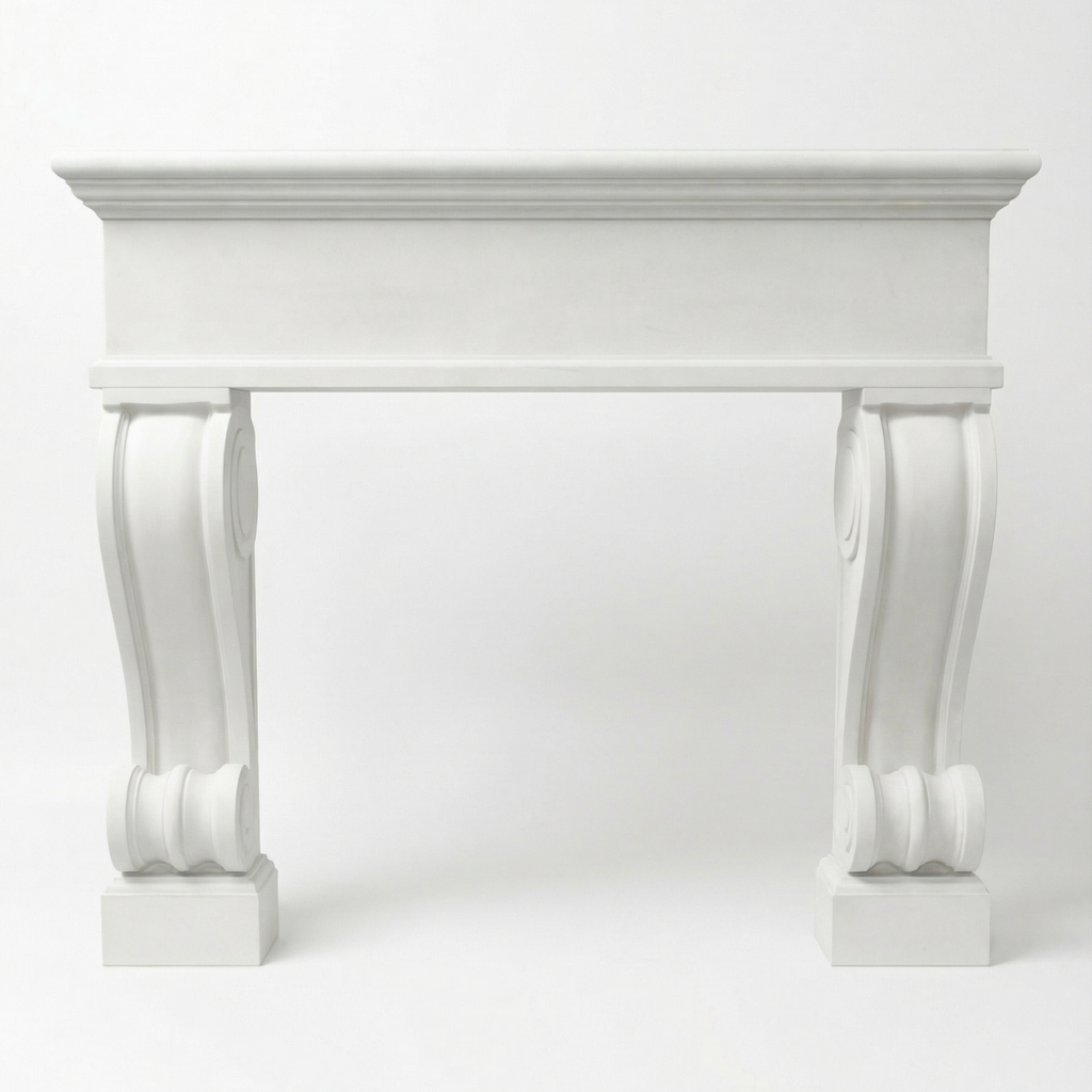 Rounded Pillar Mantel