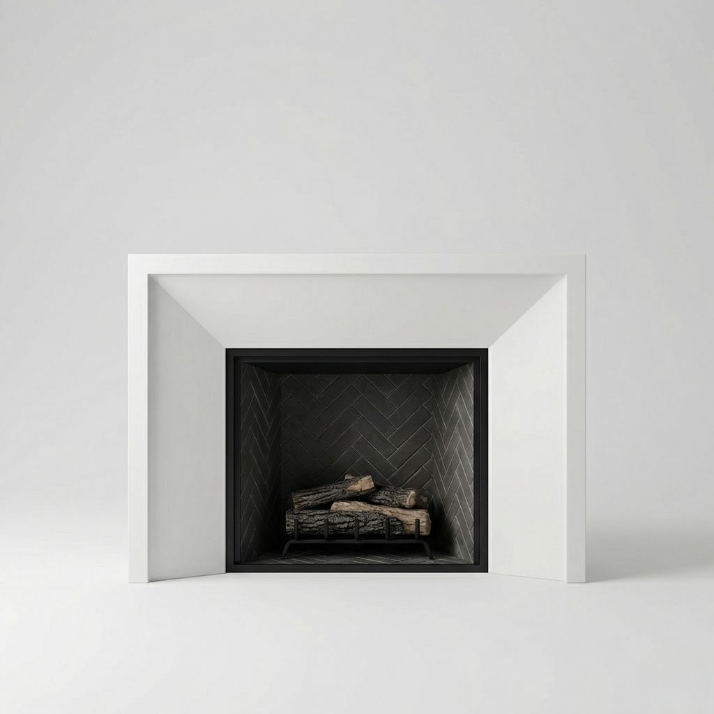 Angled Slope Fireplace
