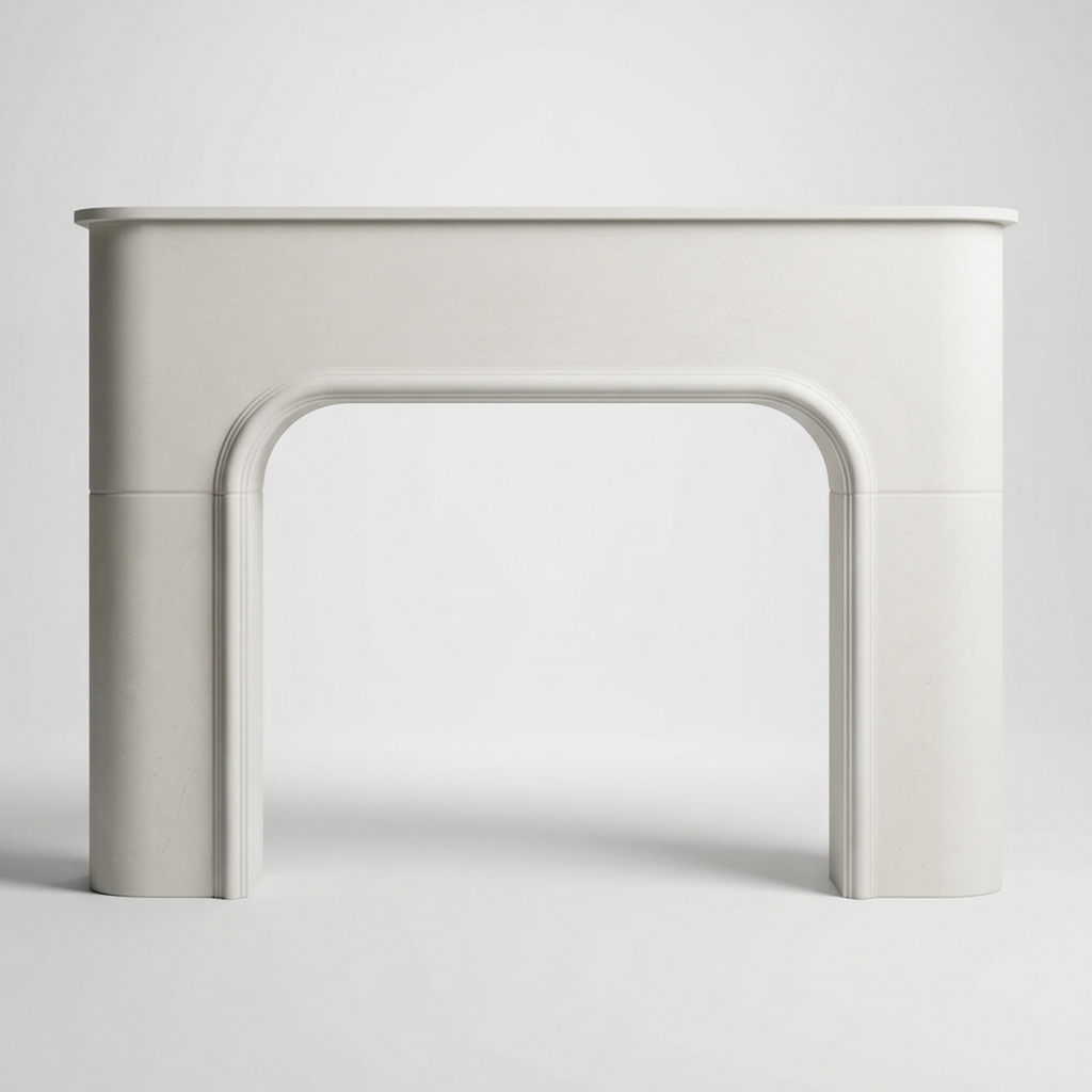 Rounded Modern Fireplace