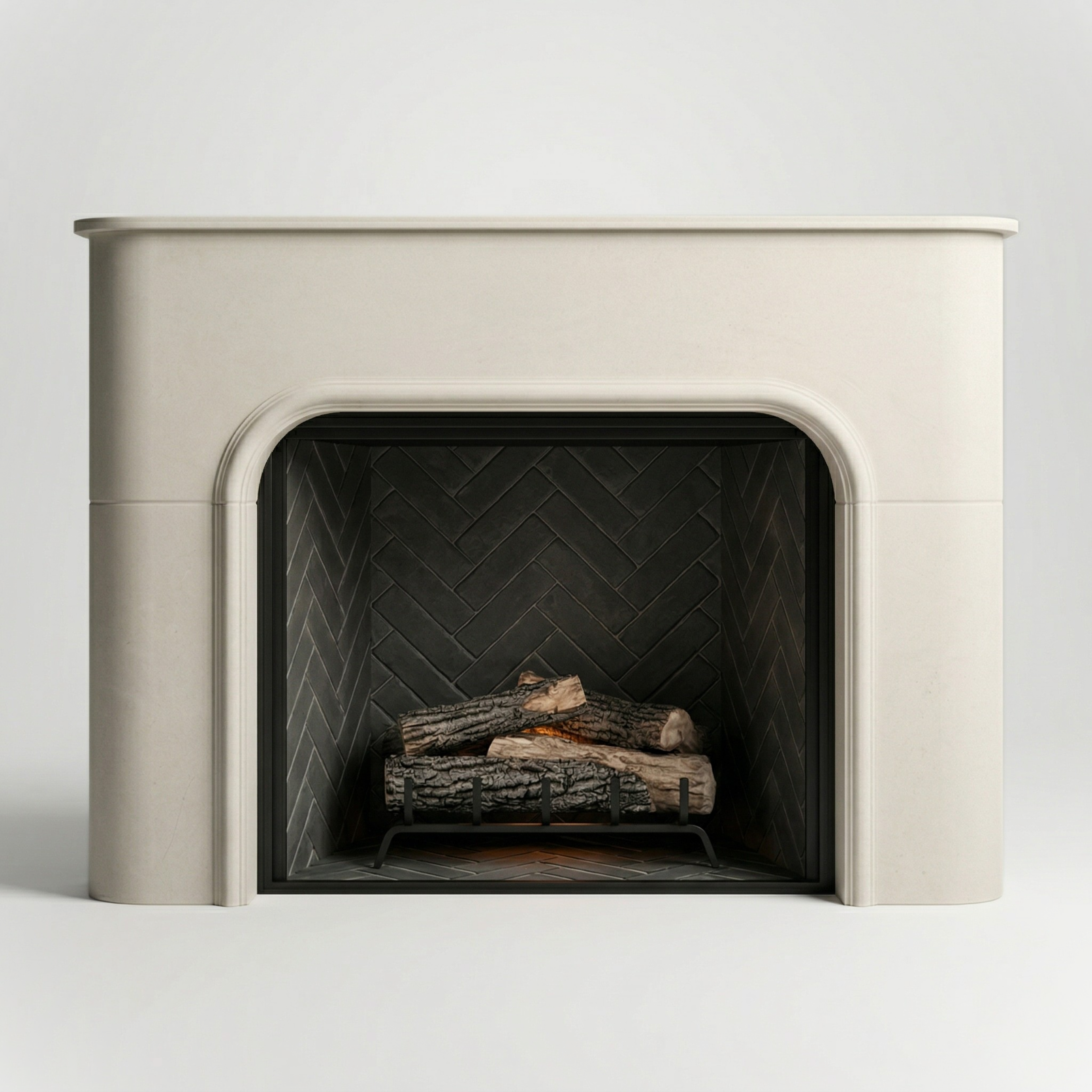 Rounded Modern Fireplace
