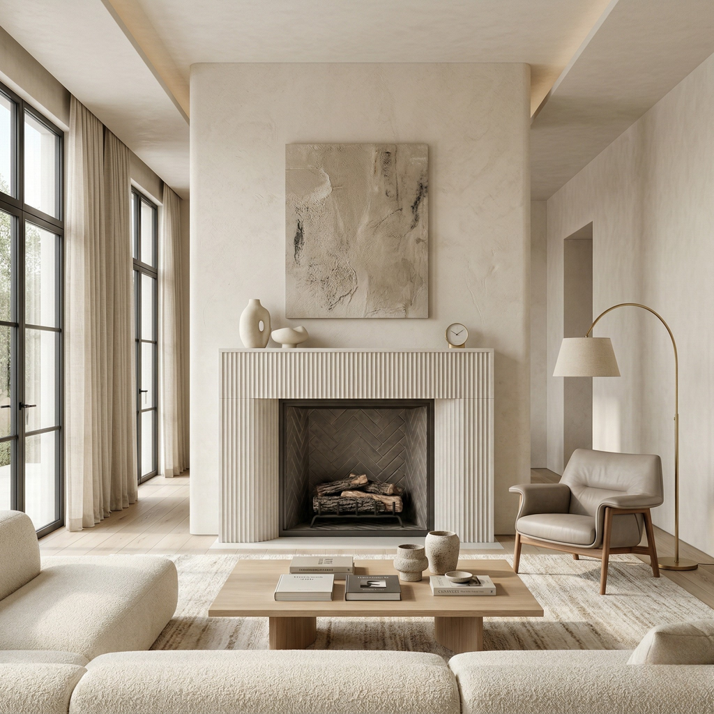 Fluted Fireplace