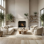 Rounded Modern Fireplace