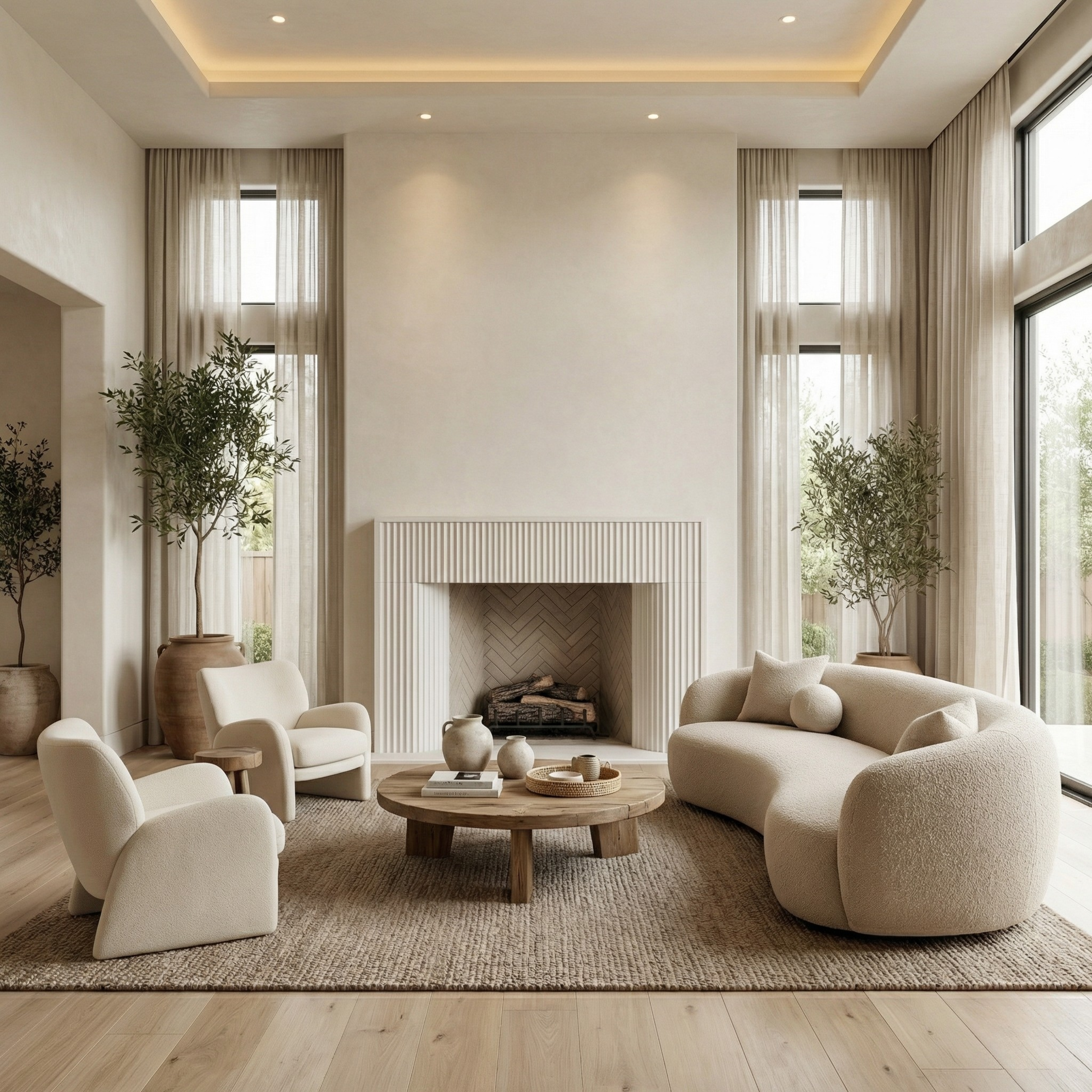Fluted Fireplace