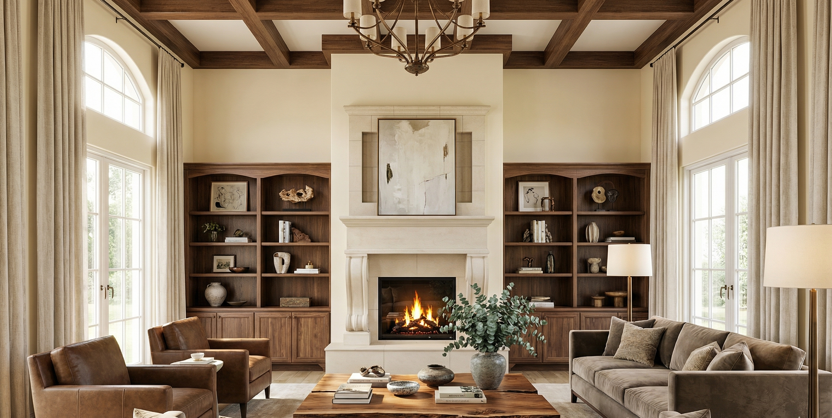 Rounded Pillar Mantel