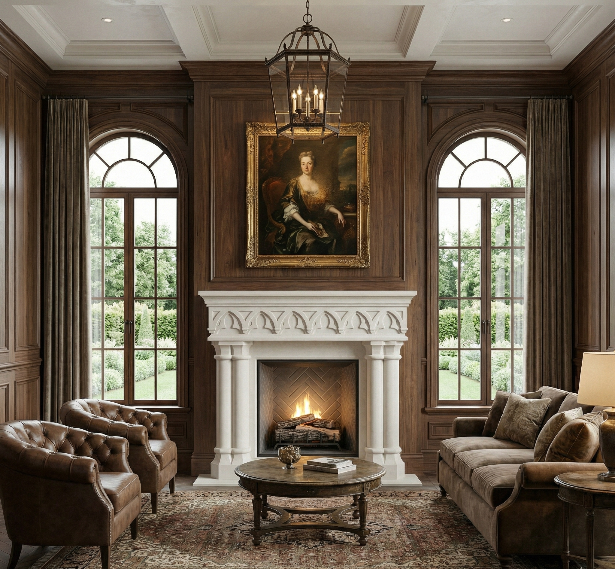 Gothic Pillar Fireplace