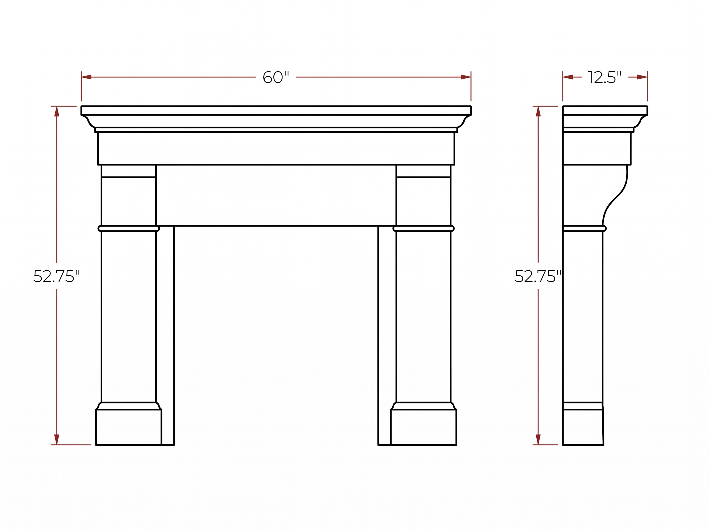 Serrano Cast Stone Mantel